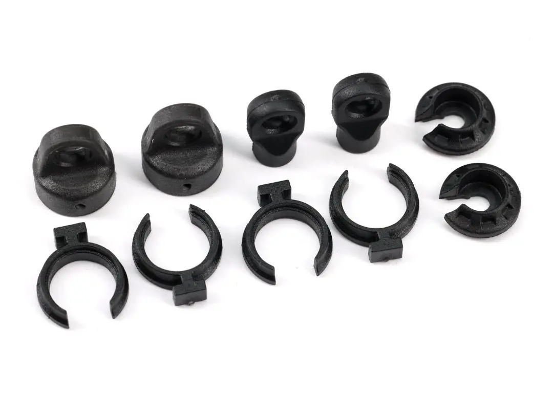 Traxxas Shock Cap (2)/ Spring Perch (2)/ Rod End (2)/ Spring Preload Spacer (4) 1