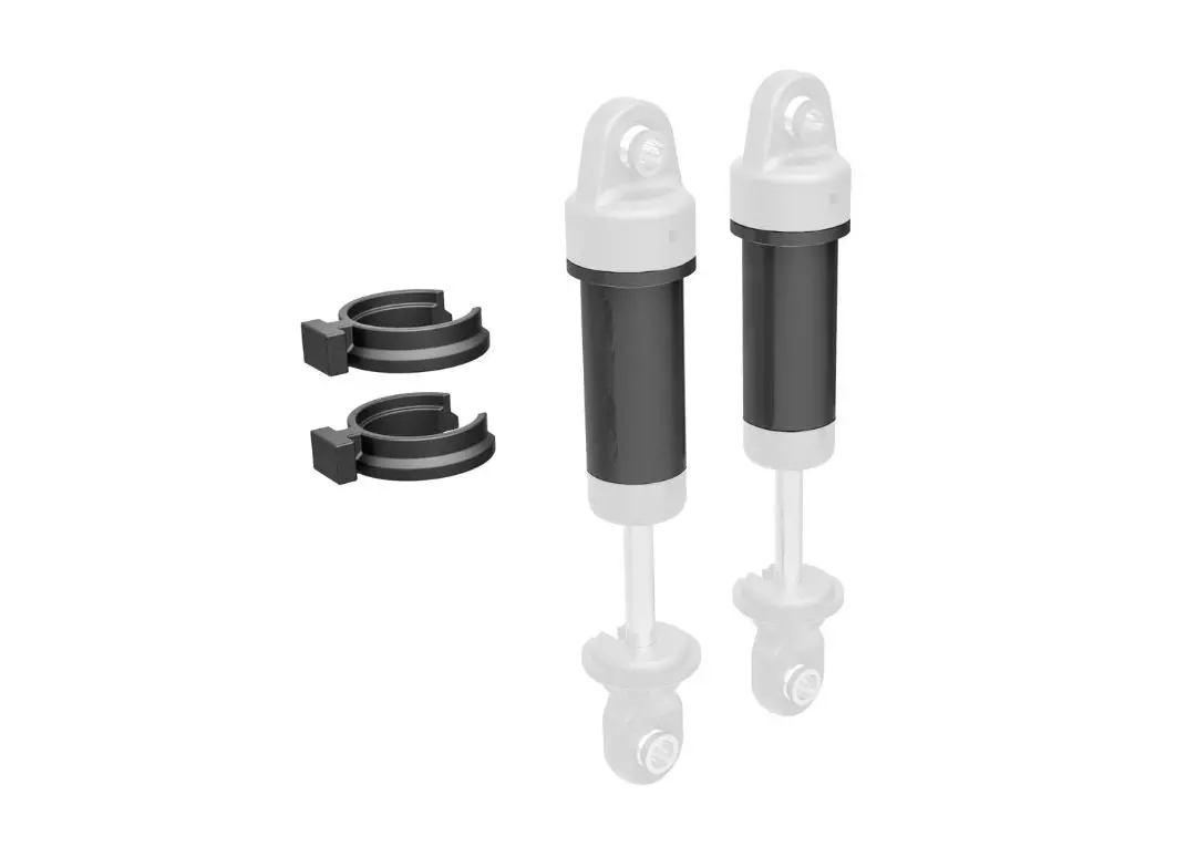 Traxxas Body, Gtm Shock, 6061-T6 Aluminum (Dark Titanium-Anodized) (Includes Spring Pre-Load Spacers) (2) 1