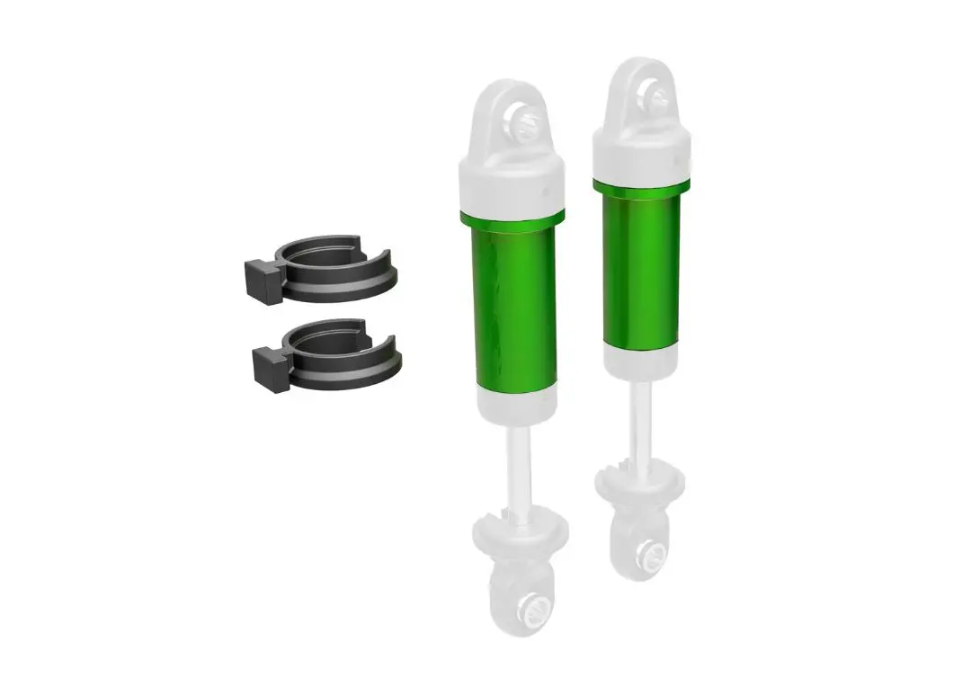Traxxas Body, Gtm Shock, 6061-T6 Aluminum (Green-Anodized) (Includes Spring Pre-Load Spacers) (2) 1