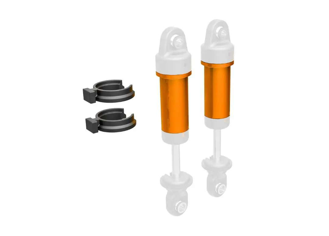 Traxxas Body, Gtm Shock, 6061-T6 Aluminum (Orange-Anodized) (Includes Spring Pre-Load Spacers) (2) 1