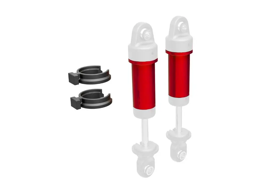Traxxas Body, Gtm Shock, 6061-T6 Aluminum (Red-Anodized) (Includes Spring Pre-Load Spacers) (2) 1