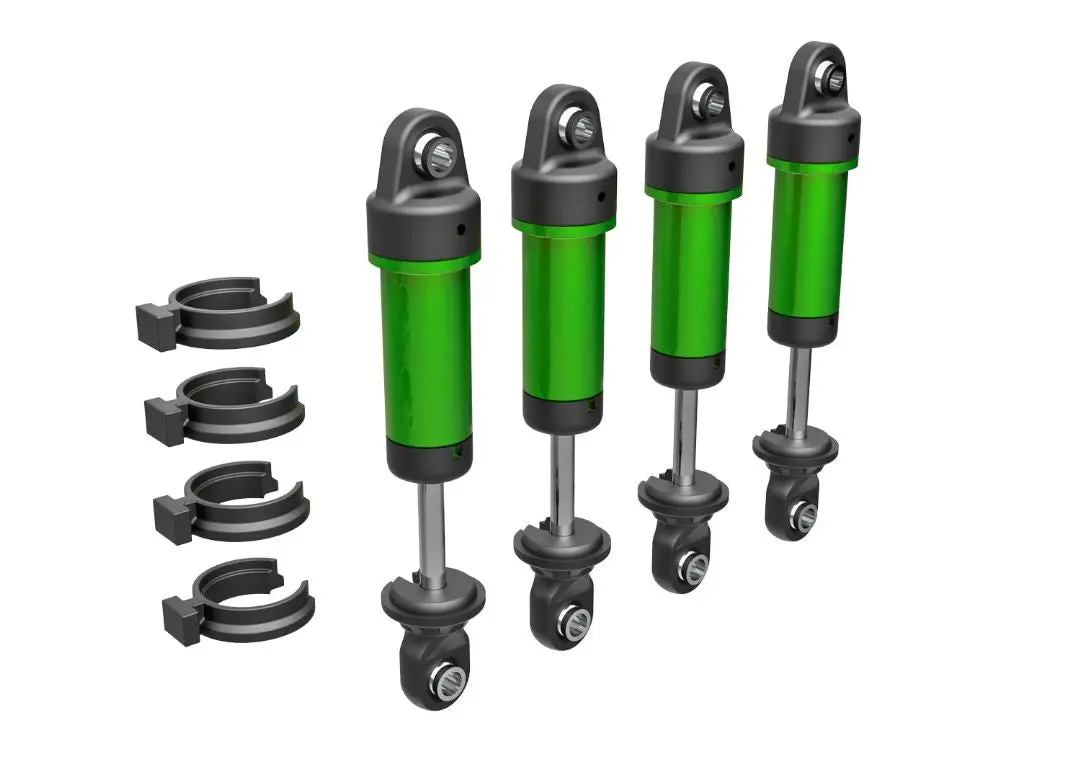 Traxxas Shocks, Gtm, 6061-T6 Aluminum (Green-Anodized) (Fully Assembled W/O Springs) (4) 1