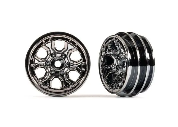 Traxxas Wheels, 1.0" (Black Chrome) (2) 1