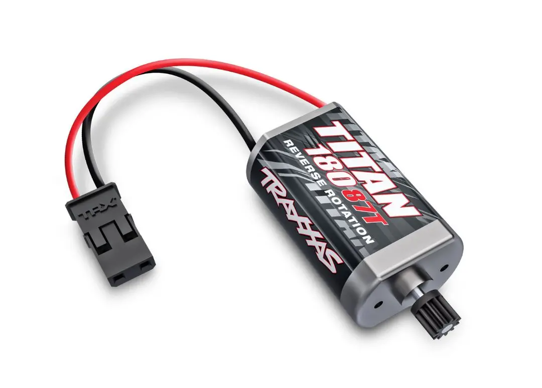 Traxxas Motor, Titan 87T (87-Turn, 180 Size)/ Pinion Gear, 11-Tooth (Metal) 1