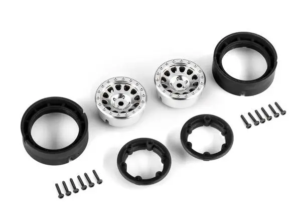 Traxxas Wheels, Method 105 1.0", (Satin Chrome) (2) 1