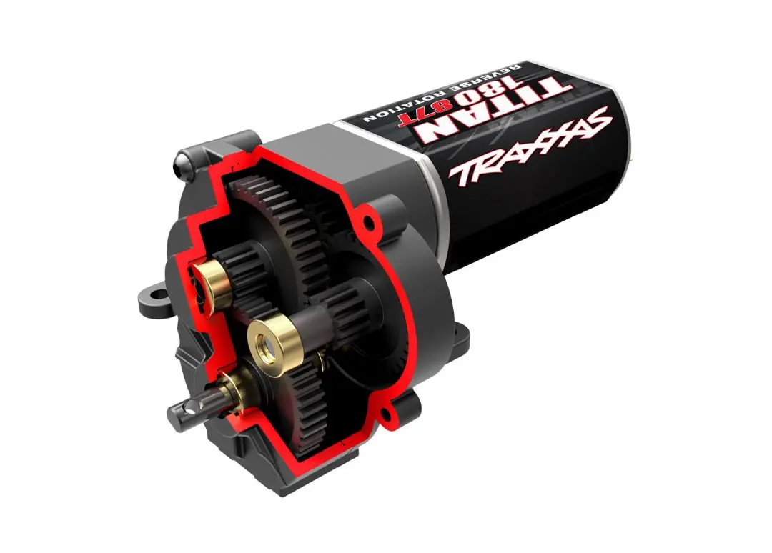 Traxxas Transmission, Complete (Low Range (Crawl) Gearing) (40.3:1 Reduction Ratio) (Includes Titan 87T Motor) 1