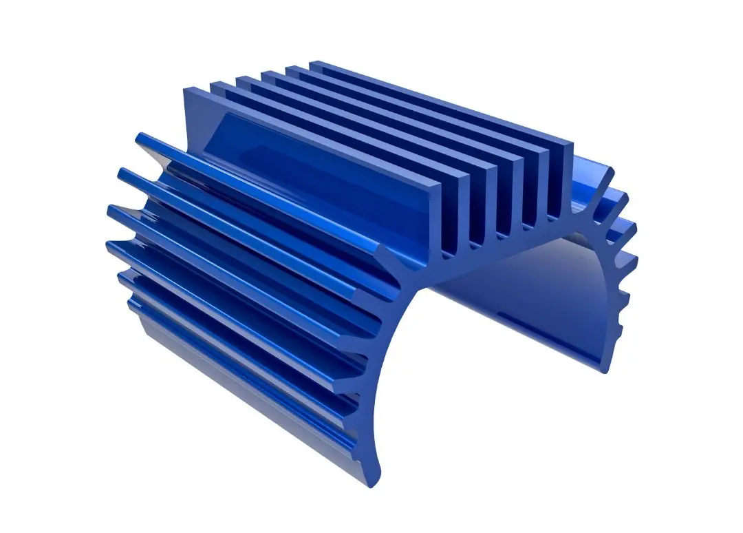 Traxxas Heat Sink, Titan 87T Motor (Blue-Anodized Aluminum) 1