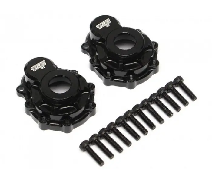 Team Raffee Aluminum Rear Portal Drive Axle Mount (2) Black 1