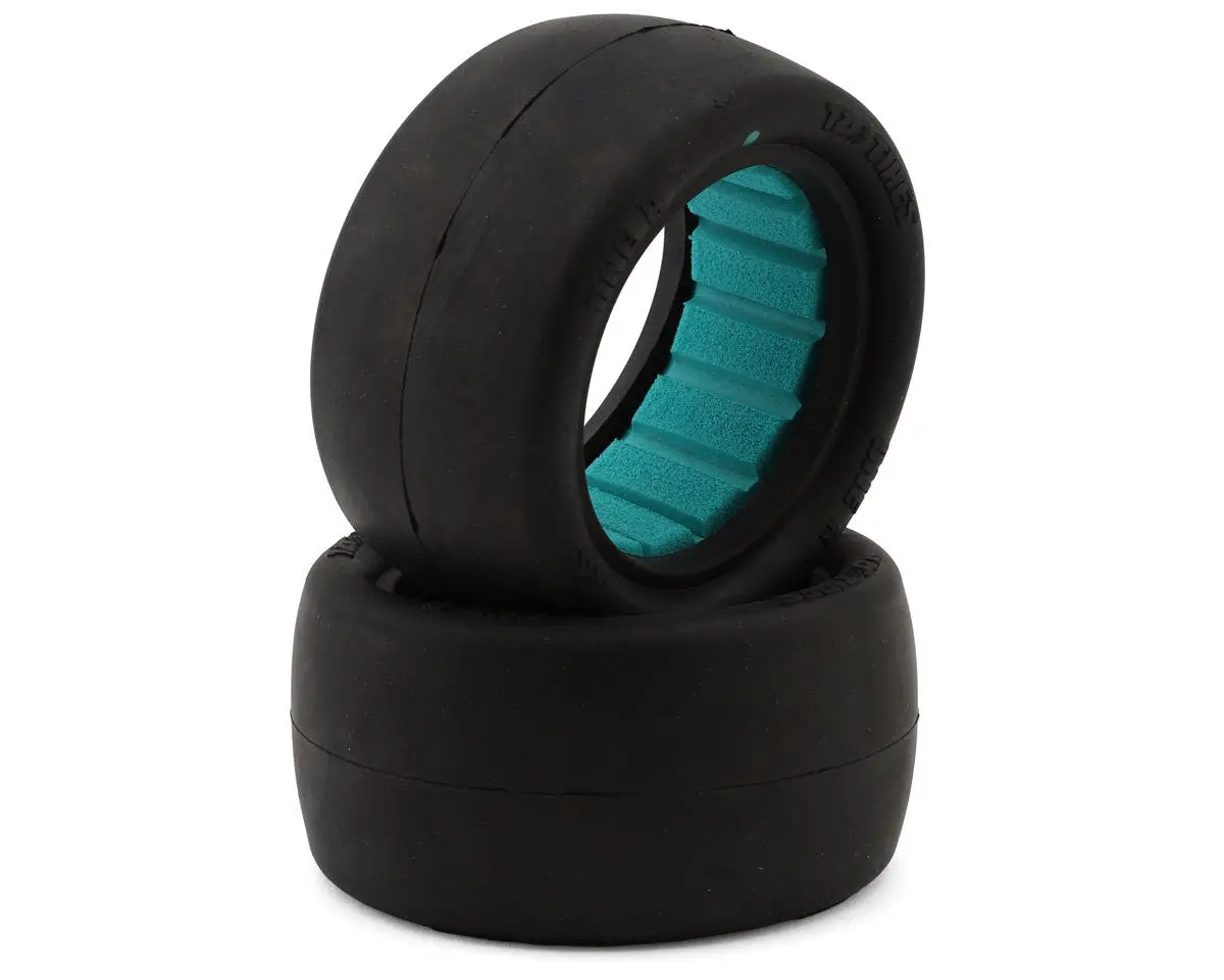 Tzo Tires One 2.2" Rear 1/10 Slick Buggy Tire (2) (Teal) W/Foam Inserts 1