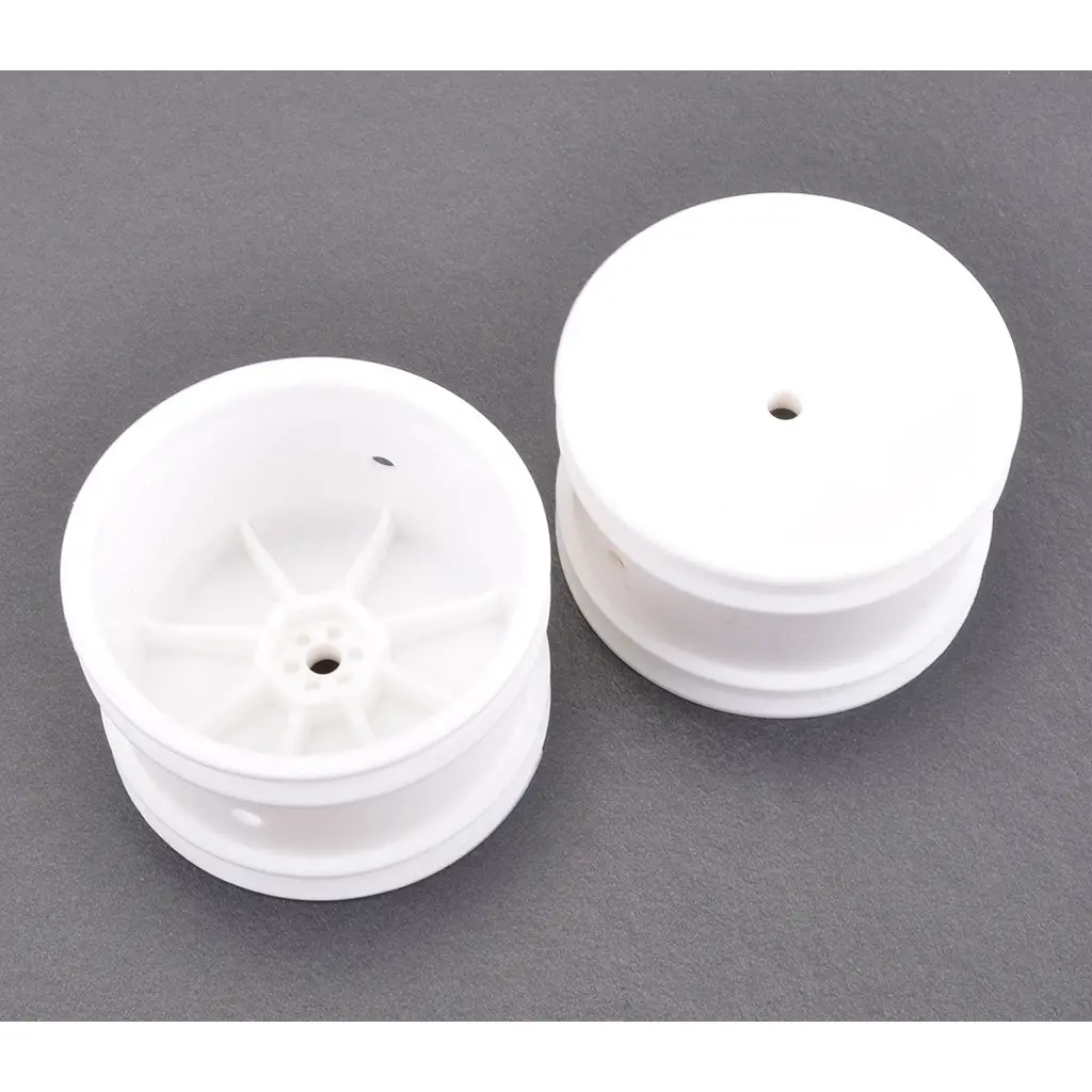 Schumacher Wheel; Hex Rear - White - Off Road - Pr 1