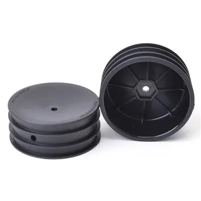Schumacher Wheel; Hex Front - Black - 2Wd - Pr 1