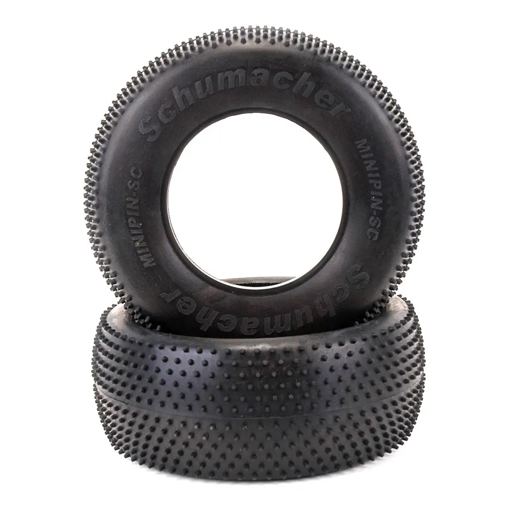 Schumacher Short Course Tyre - Mini Pin - Yellow (Pr) 1