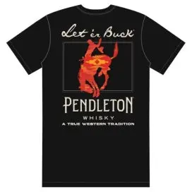 Pendleton Whisky Let'er Buck Graphic Tee In Black/Red 1