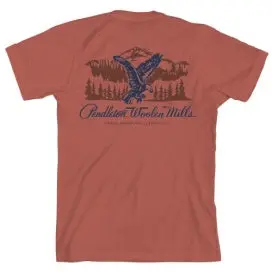 Pendleton Flying Eagle Graphic Tee In Clay/Navy 1