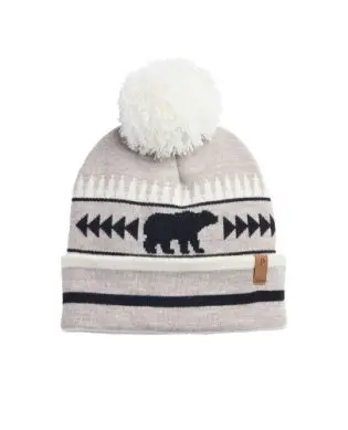Pendleton Retro Scene Beanie In Bear Light Grey 1