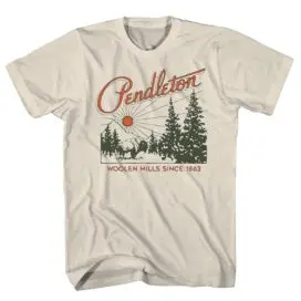 Pendleton Bison Hillside Graphic Tee In Oatmeal/ Multi 1