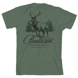 Pendleton Stag Hillside Graphic Tee In Pine/ Black 1
