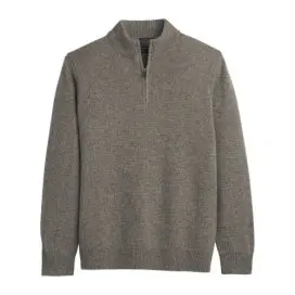 Pendleton Wool Men's  1/4 Zip Sweater In Stone Heather 1