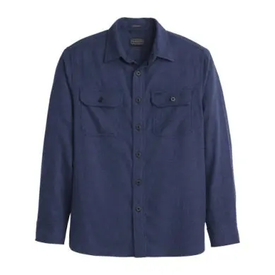 Pendleton Men's Burnside Cotton Flannel Shirt Navy Heather 1