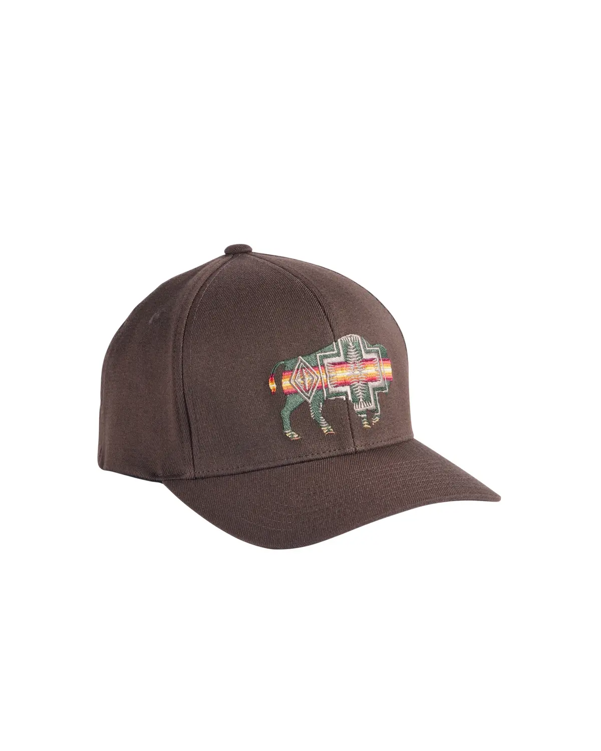 Pendleton Embroidered Hat In Dark Brown With A Bison 1