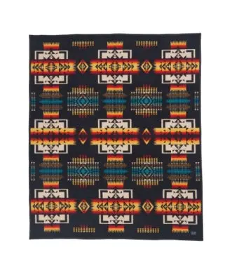 Pendleton Chief Joseph Jacquard Robe In Black 1