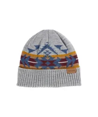Pendleton Merino Beanie Knit Cap In Autumn Birch Grey 1