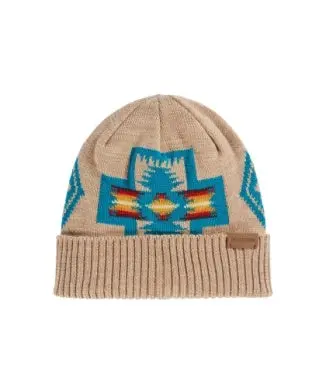 Pendleton Merino Beanie Knit Cap In Harding Beige 1