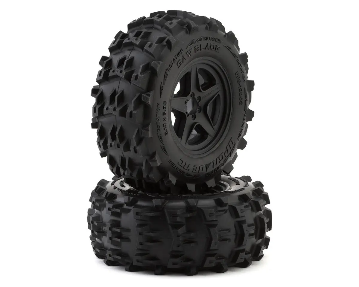 Upgrade Rc Saw Blade 2.8" Pre-Mounted Off-Road Tires W/5-Star Wheels (2) (17Mm/14Mm/12Mm Hex) 1
