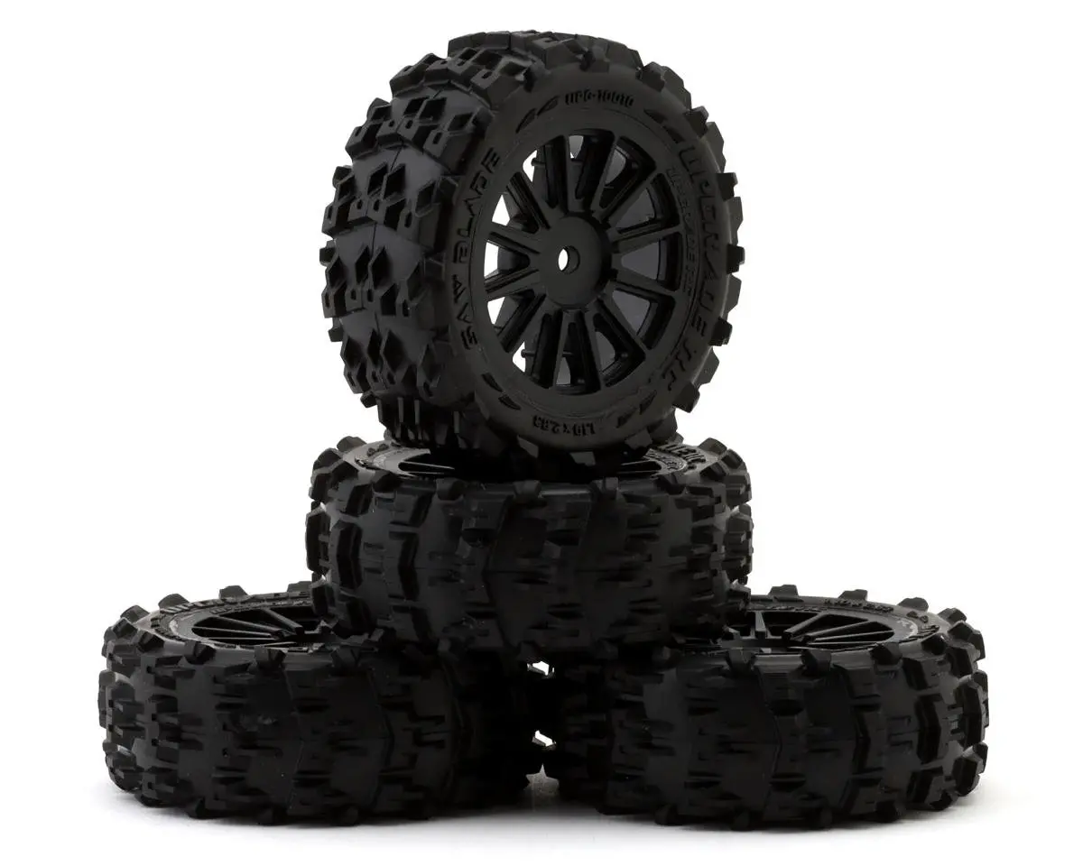 Upgrade Rc Saw Blade Pre-Mounted Tires For Arrma® Typhon Grom™ (4) 1