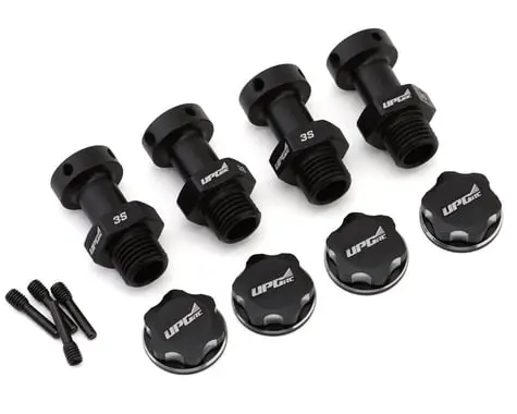 Upgrade Rc Aluminum 17Mm Hex Conversion For Arrma® 3S Vehicles (Black) - Direct Fit W/Upgrade Rc 2.8" Tires 1