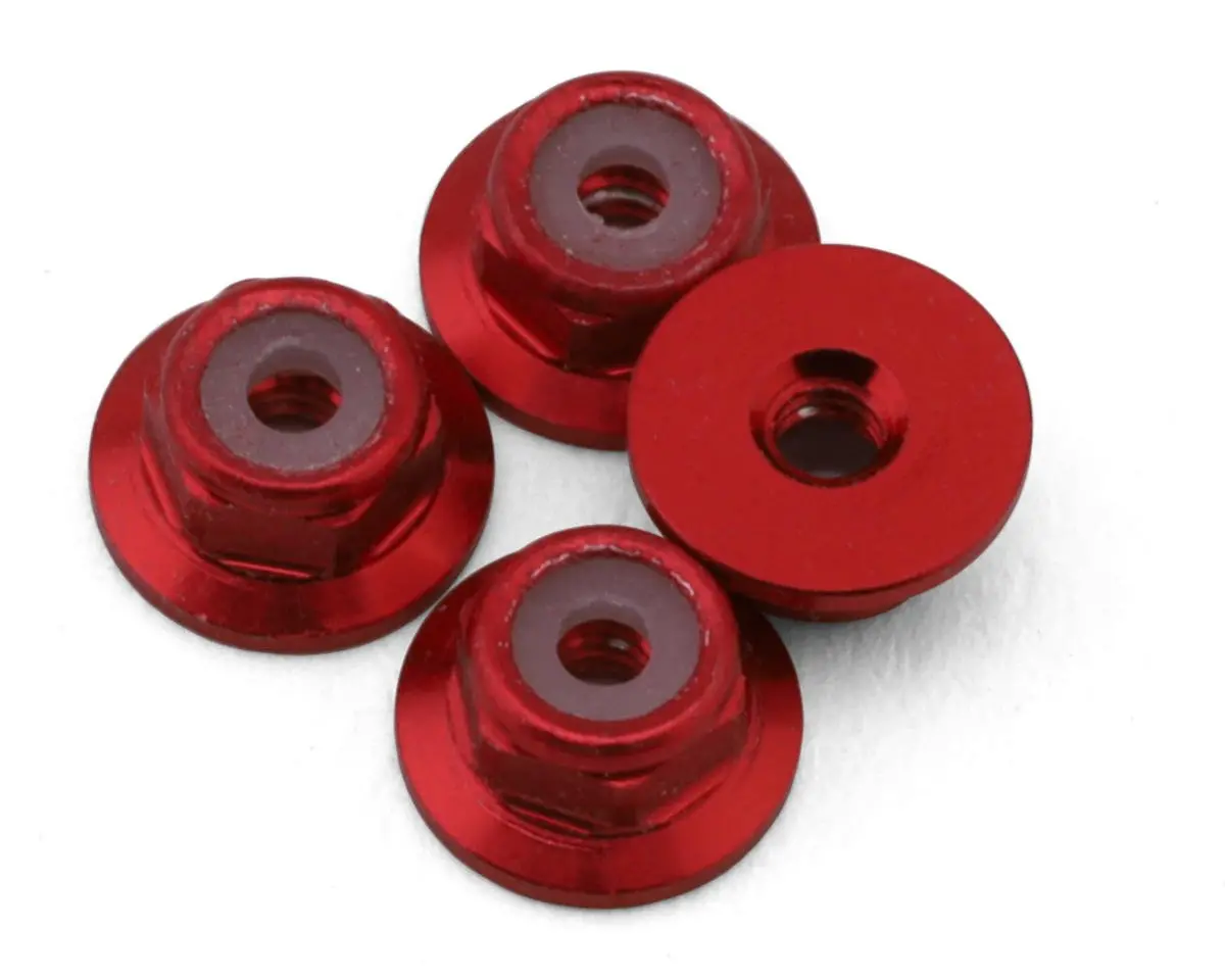 Upgrade Rc Aluminum 2Mm Wheel Lock Nuts For Losi® Micro-B™ (Red) (4) 1