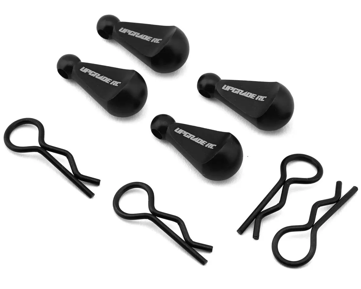 Upgrade Rc 1/10 Body Clips W/Aluminum Pull Handles (Black) (4) 1