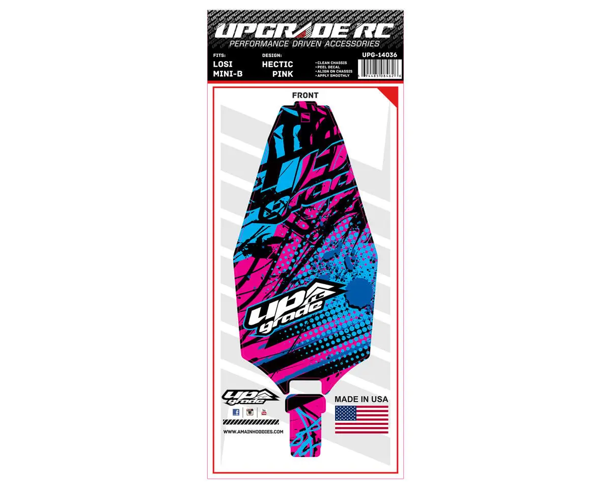 Upgrade Rc Chassis Protector For Losi™ Mini-B (Hectic Pink) (1) 1