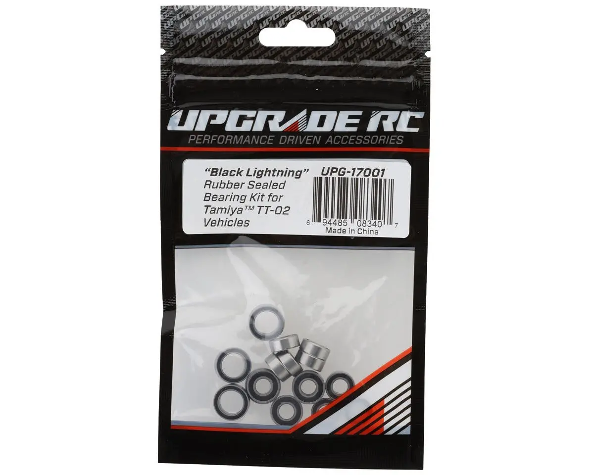 Upgrade Rc "Black Lightning" Rubber Sealed Bearing Kit For Tamiya™ Tt-02 1