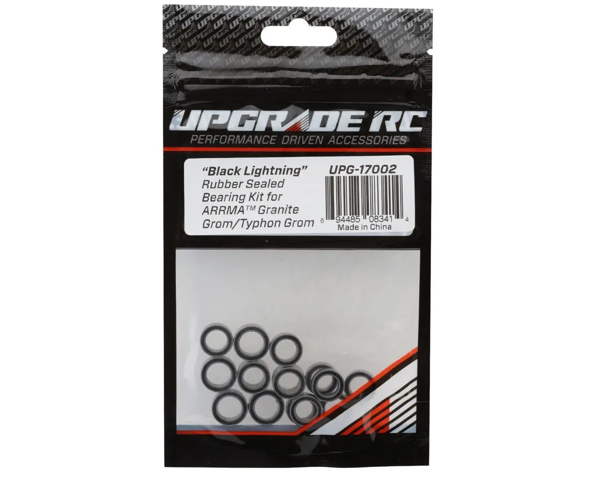 Upgrade Rc "Black Lightning" Rubber Sealed Bearing Kit For Arrma™ Granite Grom/Typhon Grom 1
