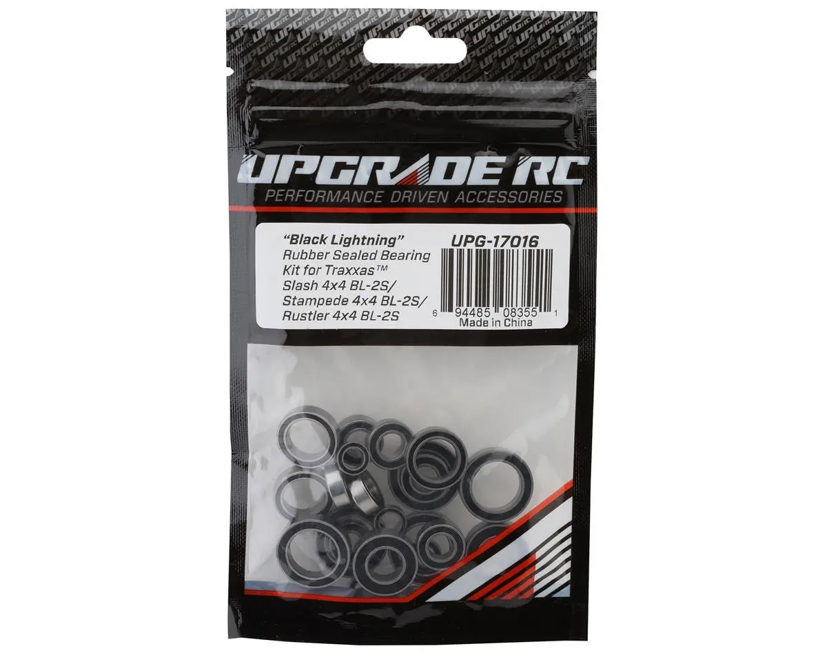 Upgrade Rc "Black Lightning" Rubber Sealed Bearing Kit For Traxxas™ 4X4 Bl-2S™ Slash™/Stampede™/Rustler™ 1