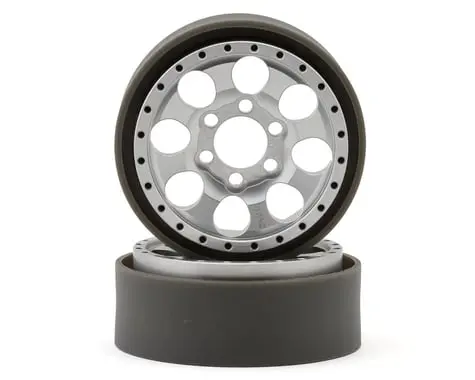 Vanquish Products Kmc Km237 Riot 1.9" Beadlock Crawler Wheels (Clear Anodized) (2) 1