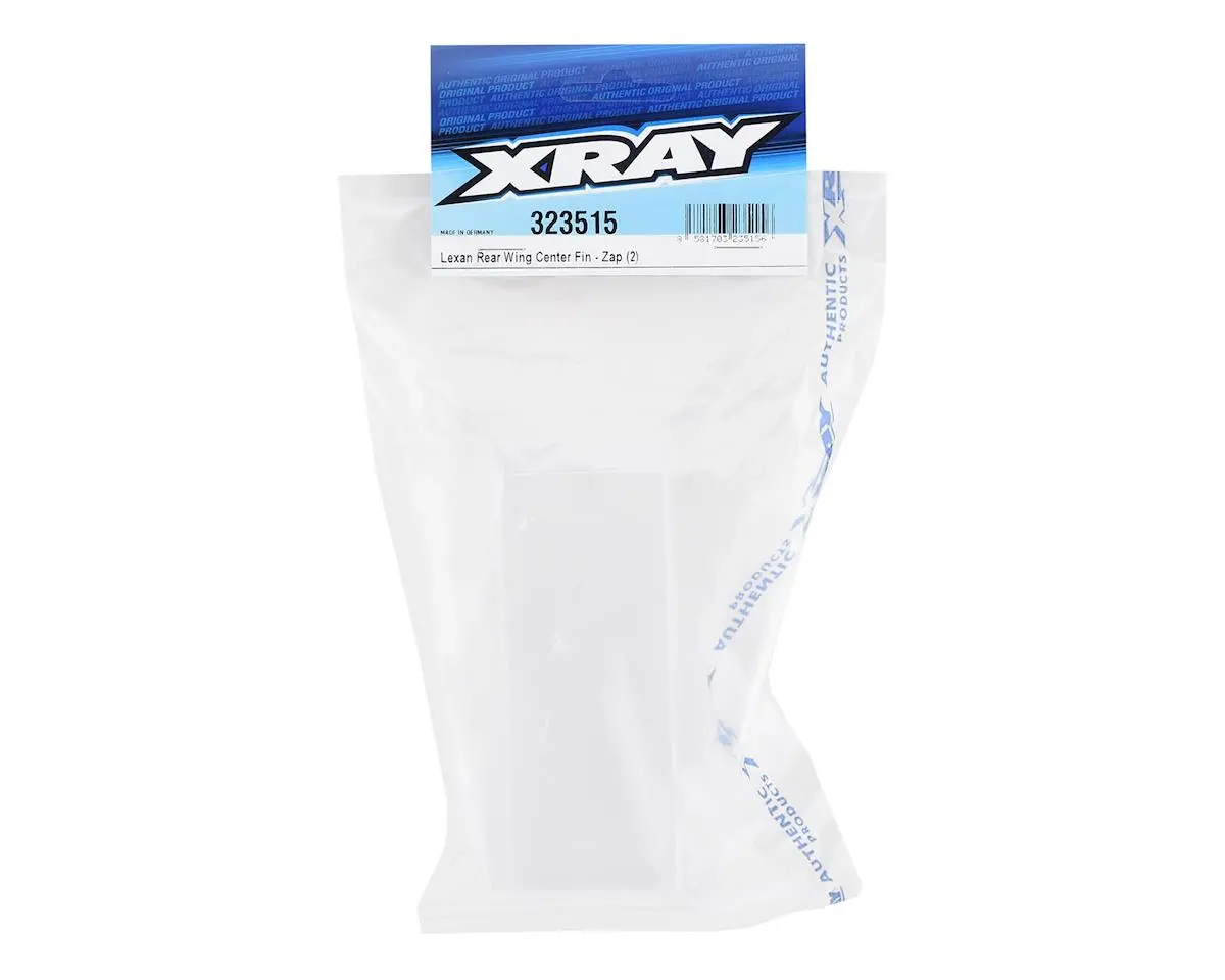 Xray Lexan Rear Wing Center Fin (Zap) (2) 1