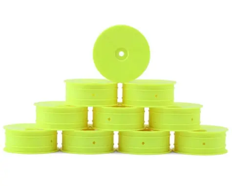 Xray "Aerodisk" 2.2 Front Buggy Wheels (Yellow) (10) (Xb2) (Hard) W/12Mm Hex 1