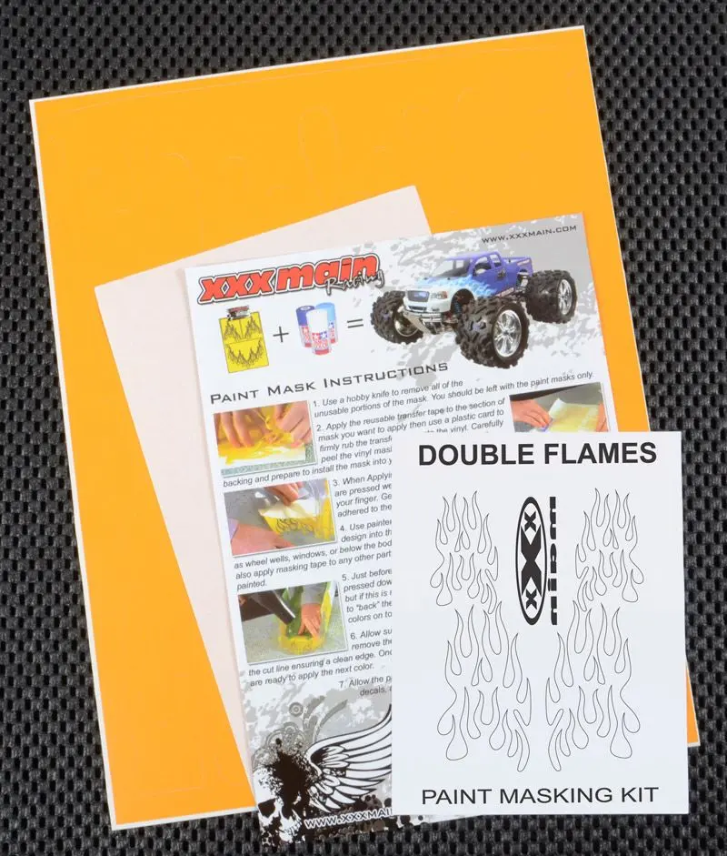 Xxx Main Racing Double Flames Paint Mask 1