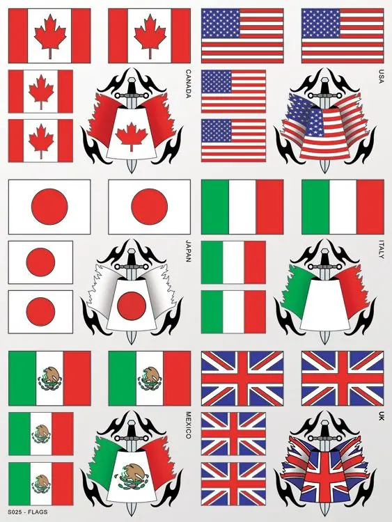Xxx Main Racing Flags Sticker Sheet 1