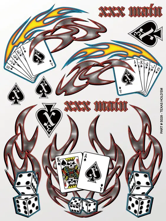 Xxx Main Racing Texas Hold'em Sticker Sheet 1