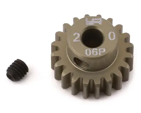 Yeah Racing Mod 0.6 Hard Coated Aluminum Pinion Gear (20T) 1