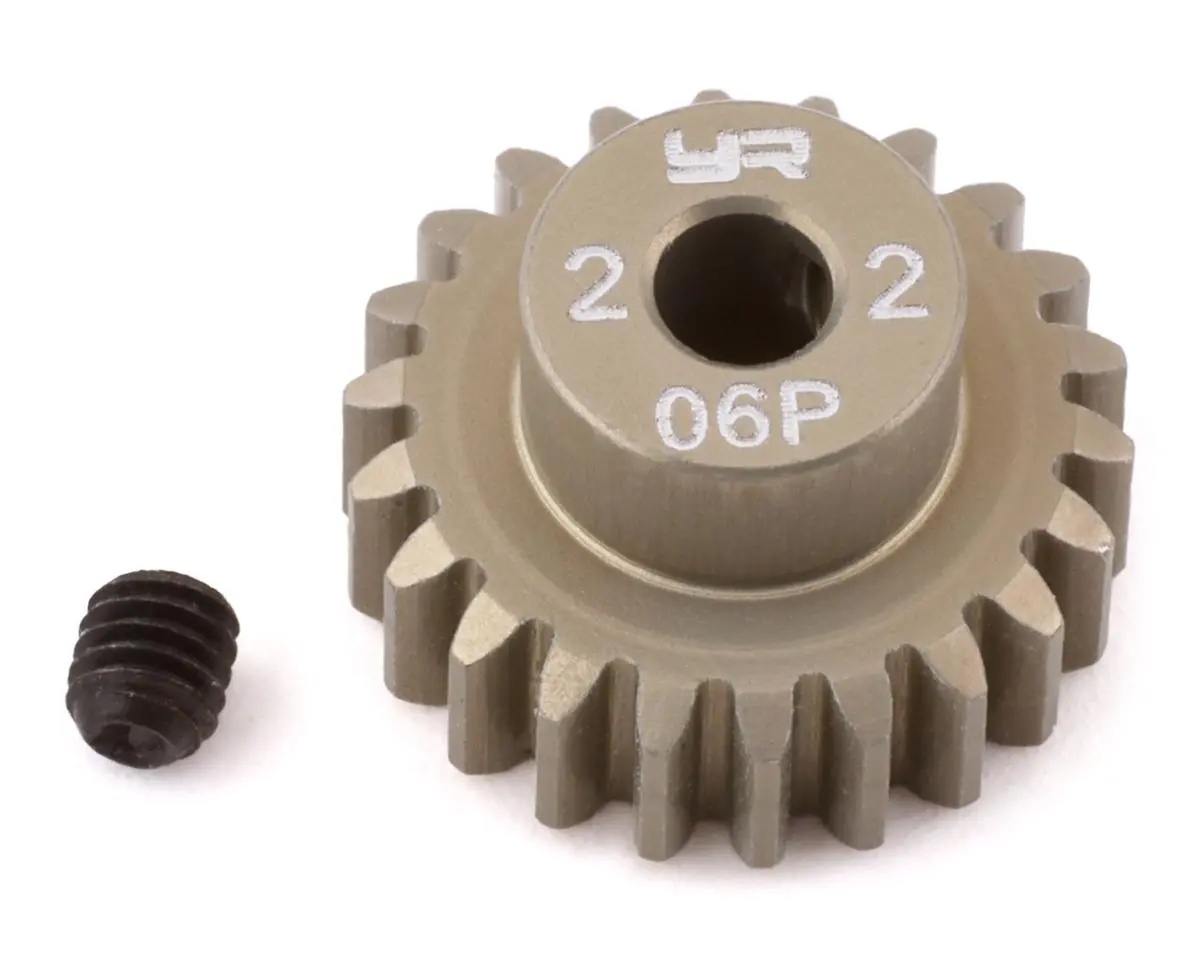 Yeah Racing Mod 0.6 Hard Coated Aluminum Pinion Gear (22T) 1