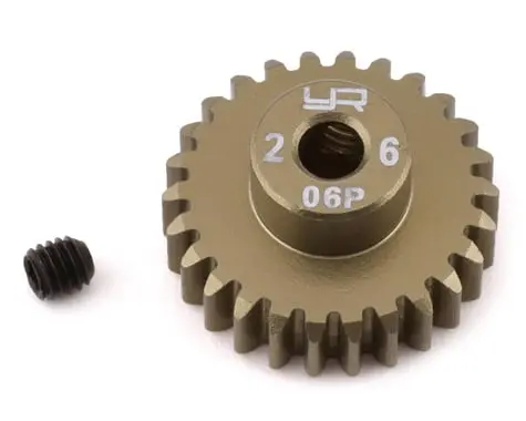 Yeah Racing Mod 0.6 Hard Coated Aluminum Pinion Gear (26T) 1