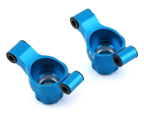 Yeah Racing Tamiya Tt-02 Aluminum Rear Hubs (Blue) (2) (2° Toe-In) 1