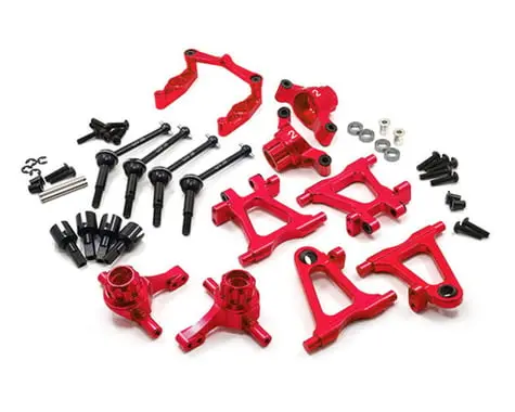 Yeah Racing Tamiya Tt-02 Aluminum Essential Upgrade Set (Red) 1