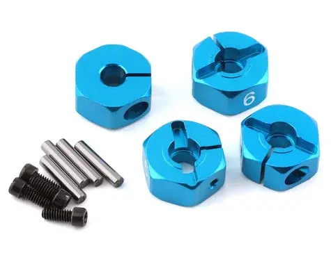 Yeah Racing Aluminum Clamping 12Mm Hex (Blue) (4) (6Mm) 1