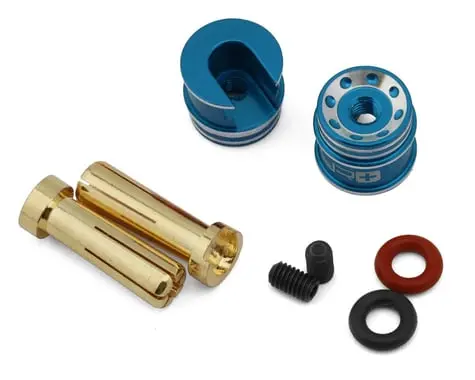 Yeah Racing Aluminum Bullet Grips (Light Blue) (2) W/5Mm Bullet Connectors 1