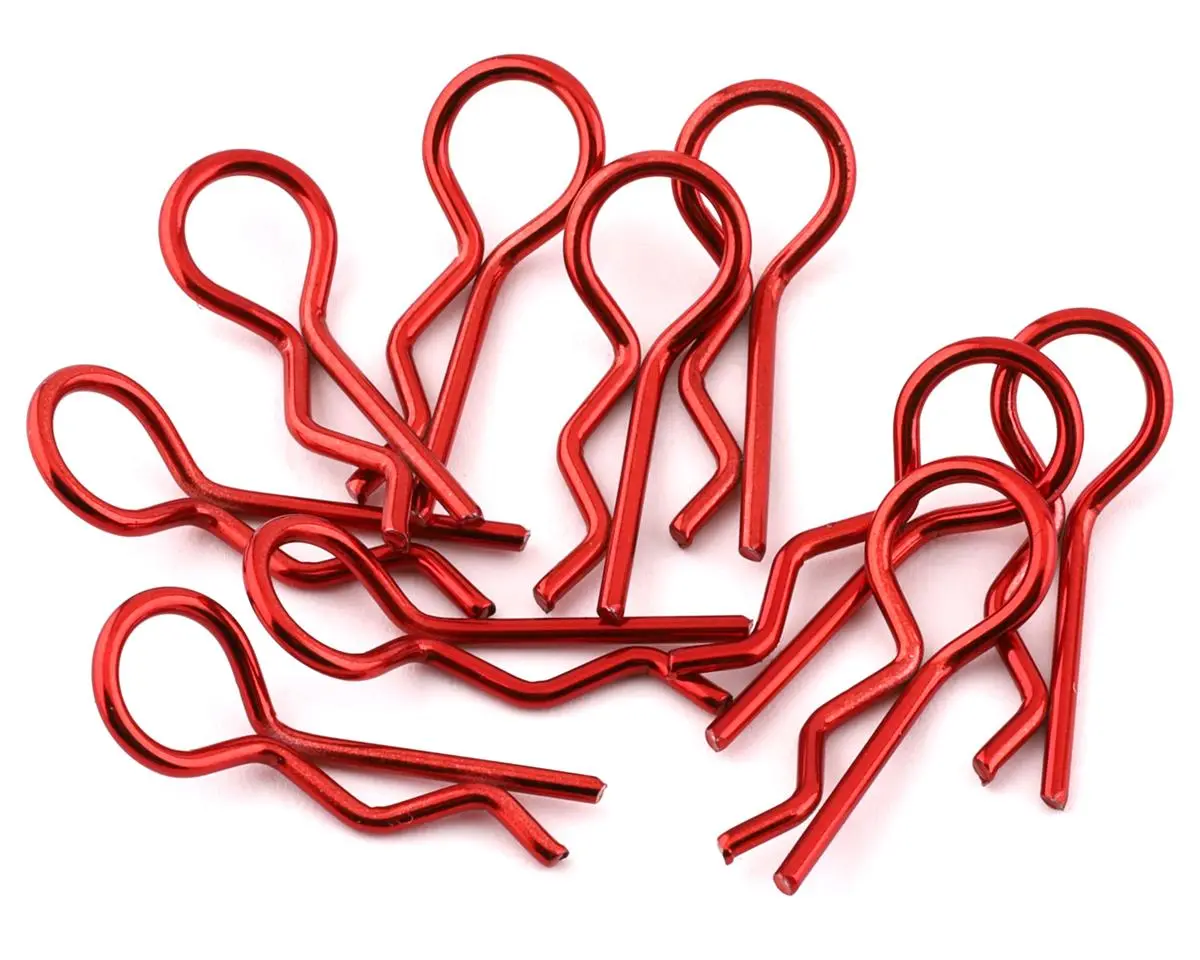 Yeah Racing Body Clips (Red) (10) (1/10 Or 1/8 Scale) 1